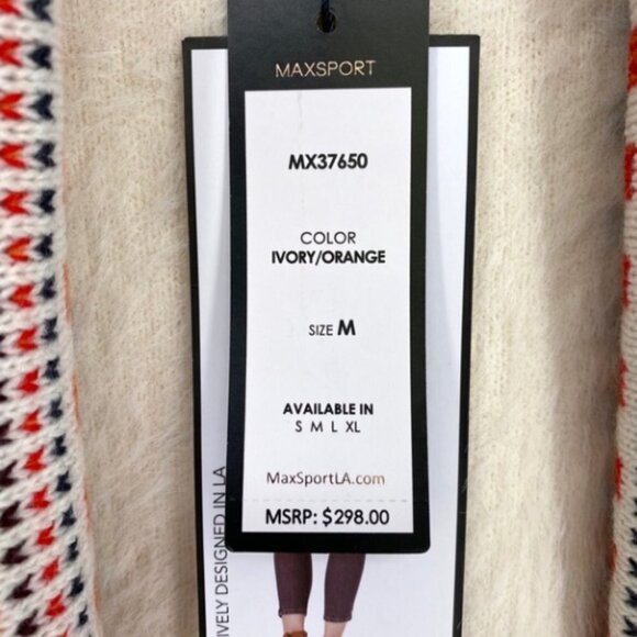 Maxsport Women's Open Front Western Boho Cardigan Sweater Medium - Picture 7 of 7